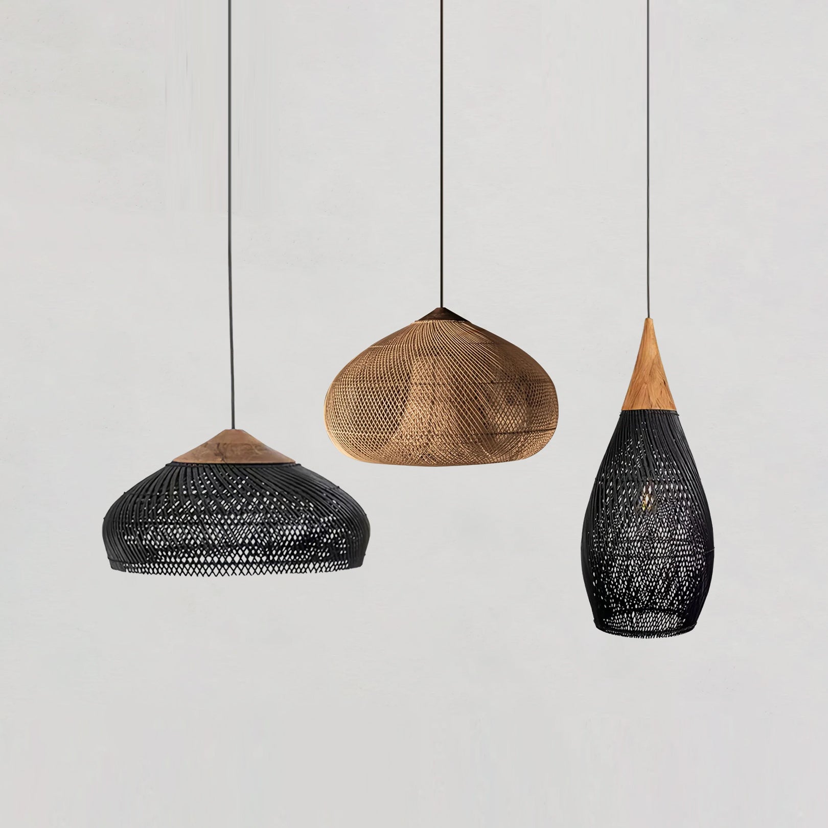 Braided Rattan Pendant Lamp - Lamp Outdoor