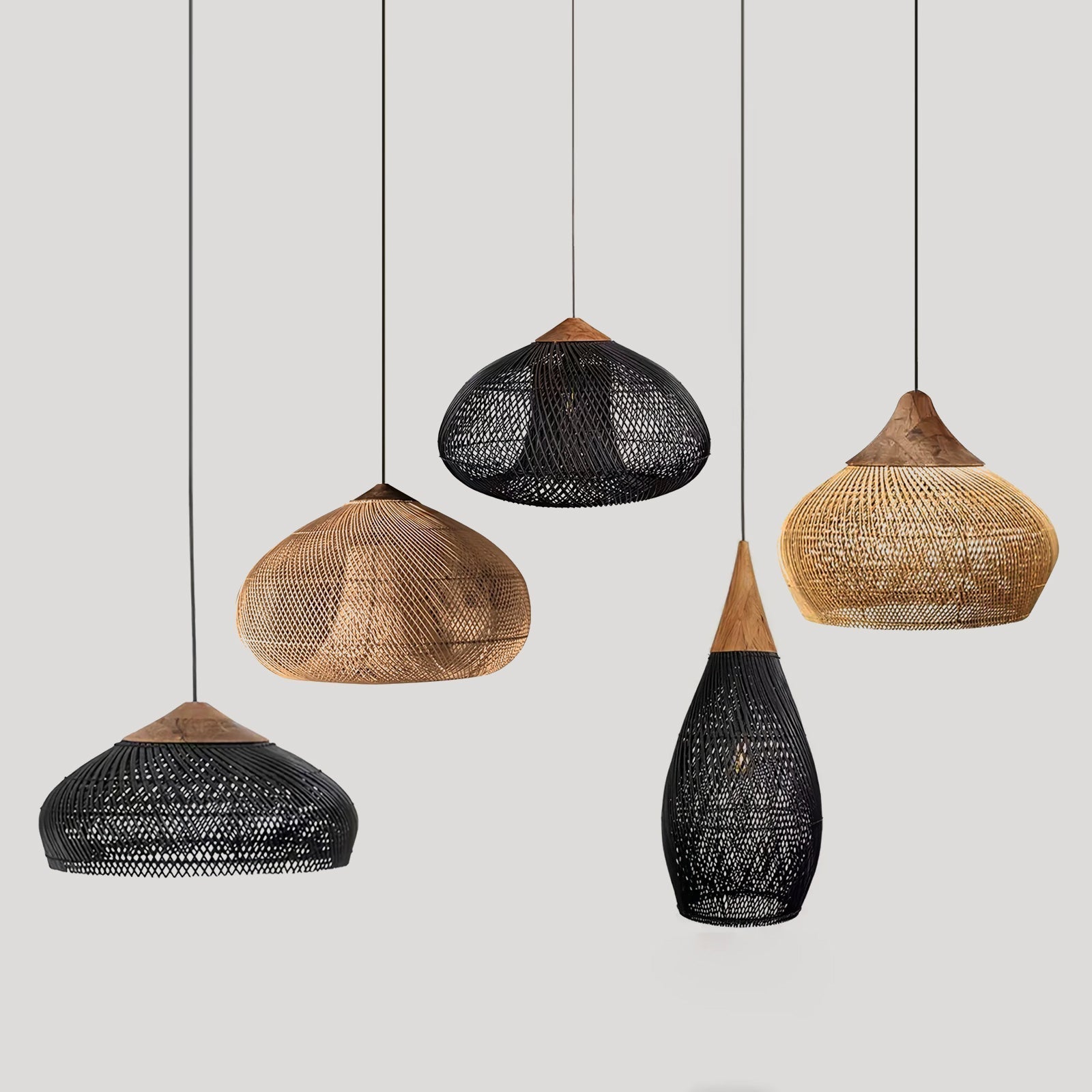 Braided Rattan Pendant Lamp - Lamp Outdoor
