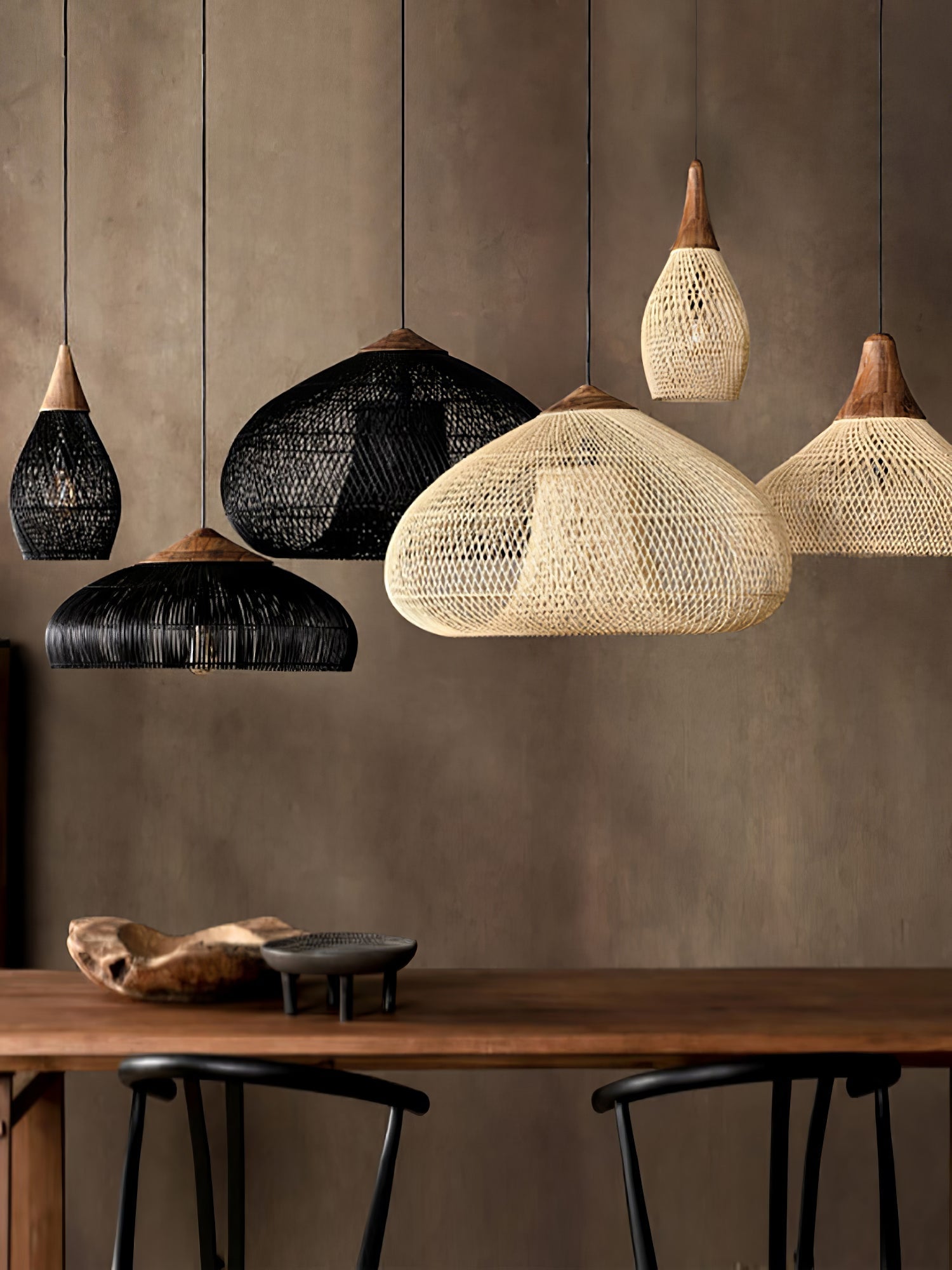 Braided Rattan Pendant Lamp - Lamp Outdoor
