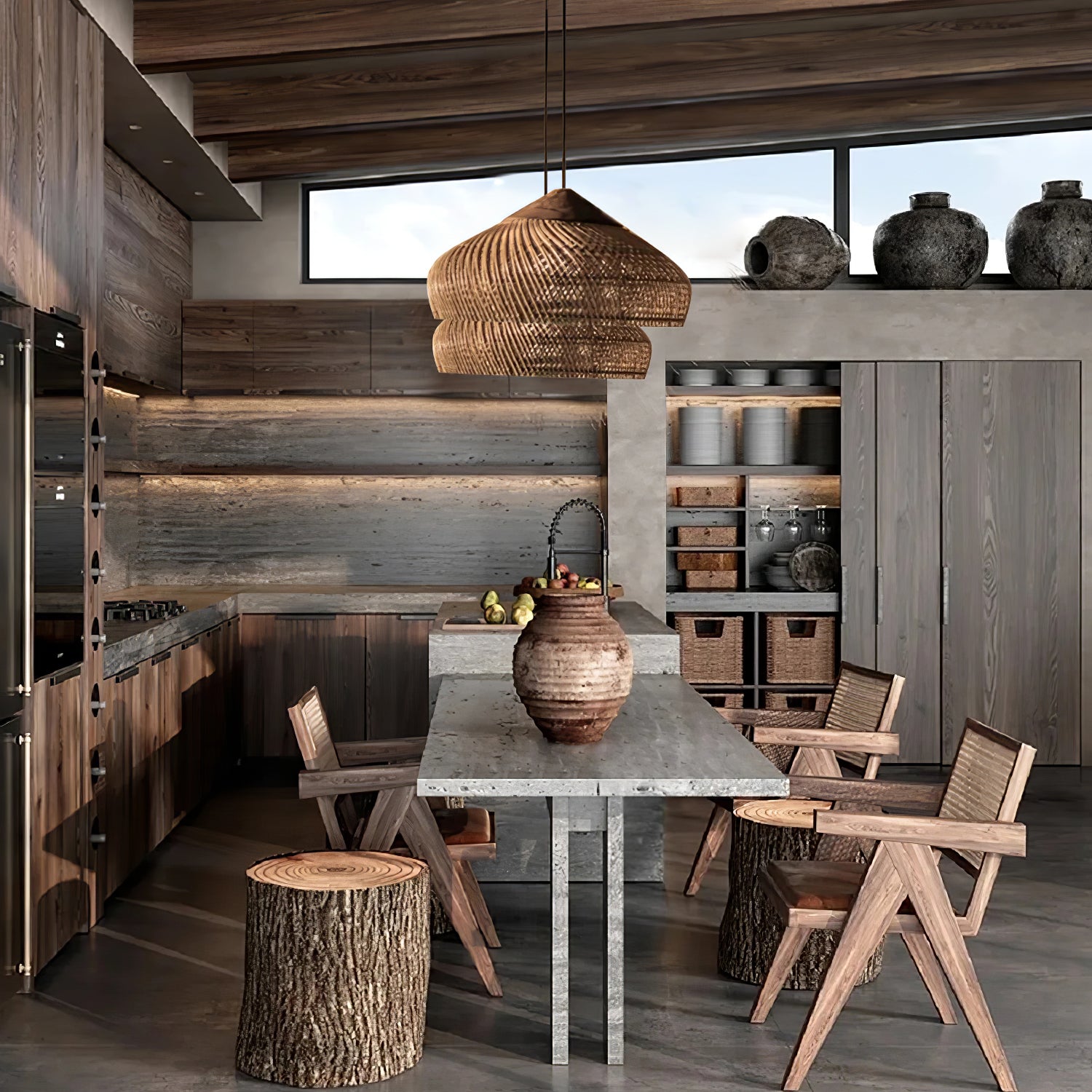 Braided Rattan Pendant Lamp - Lamp Outdoor