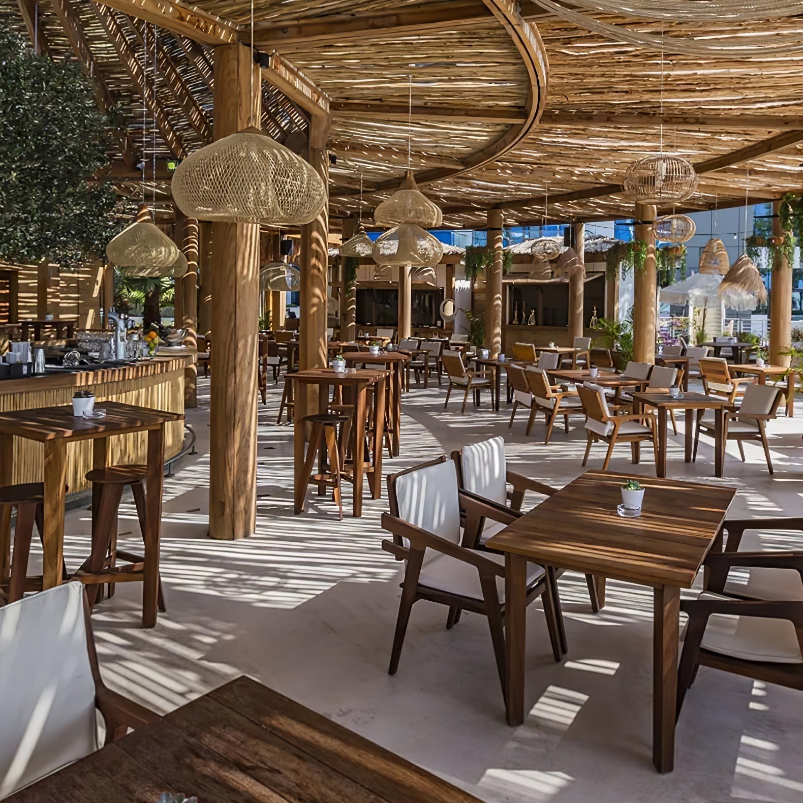 Braided Rattan Pendant Lamp - Lamp Outdoor