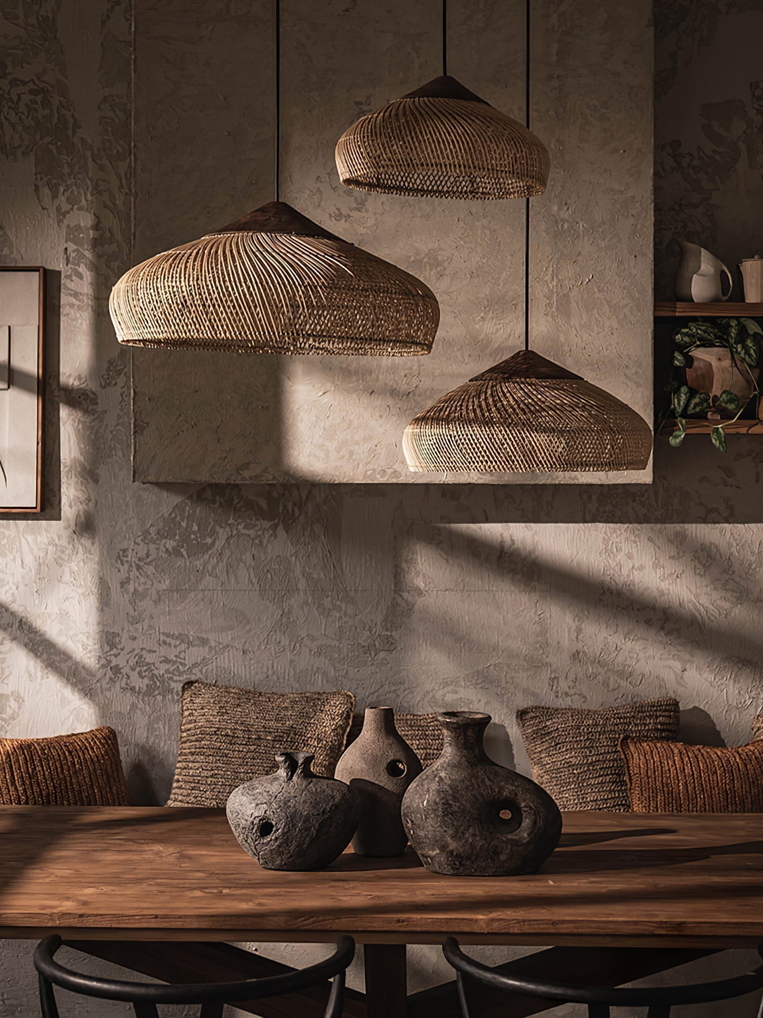 Braided Rattan Pendant Lamp - Lamp Outdoor
