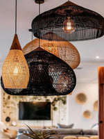 Braided Rattan Pendant Lamp - Lamp Outdoor