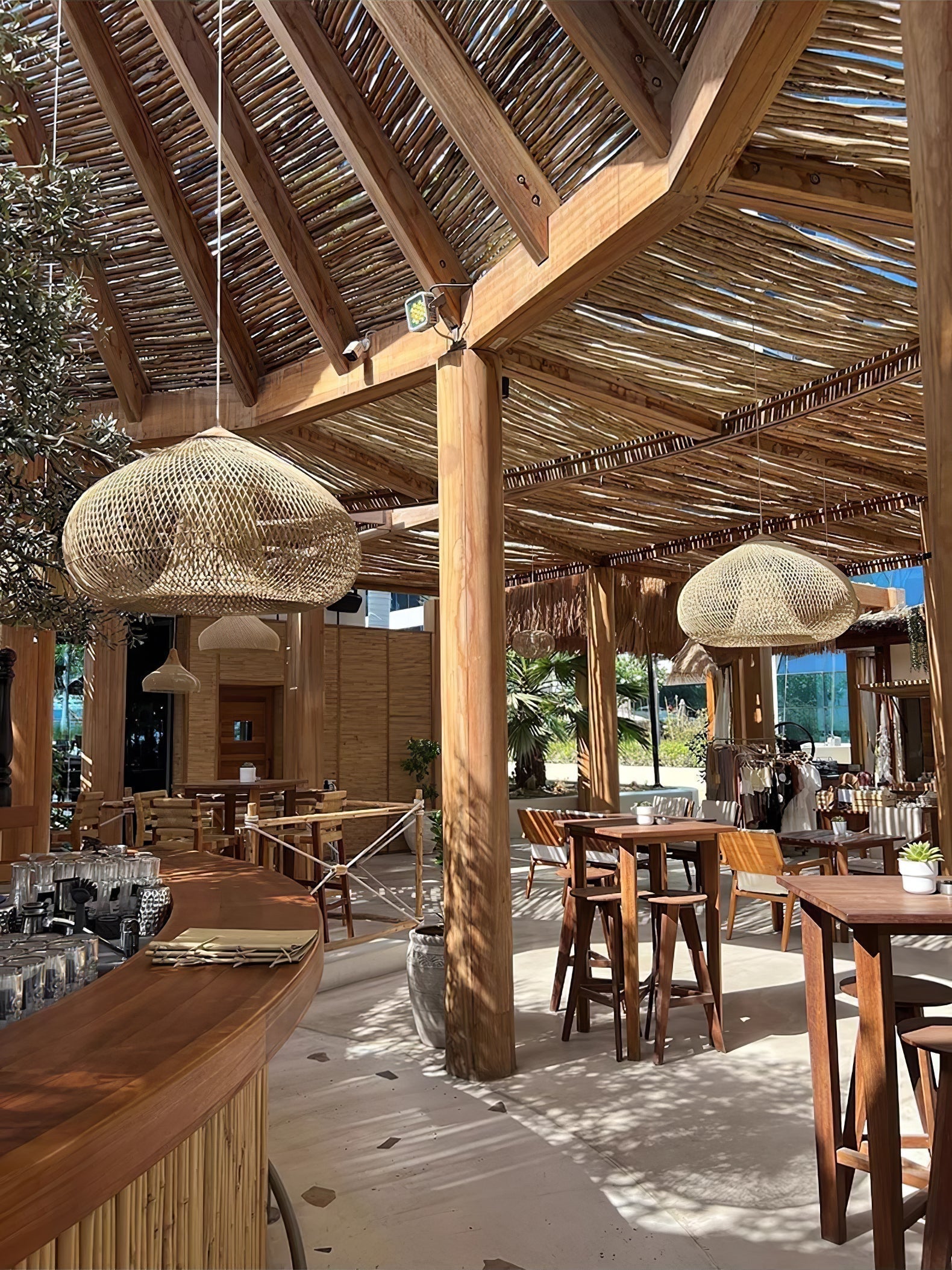 Braided Rattan Pendant Lamp - Lamp Outdoor