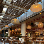 Braided Rattan Pendant Lamp - Lamp Outdoor
