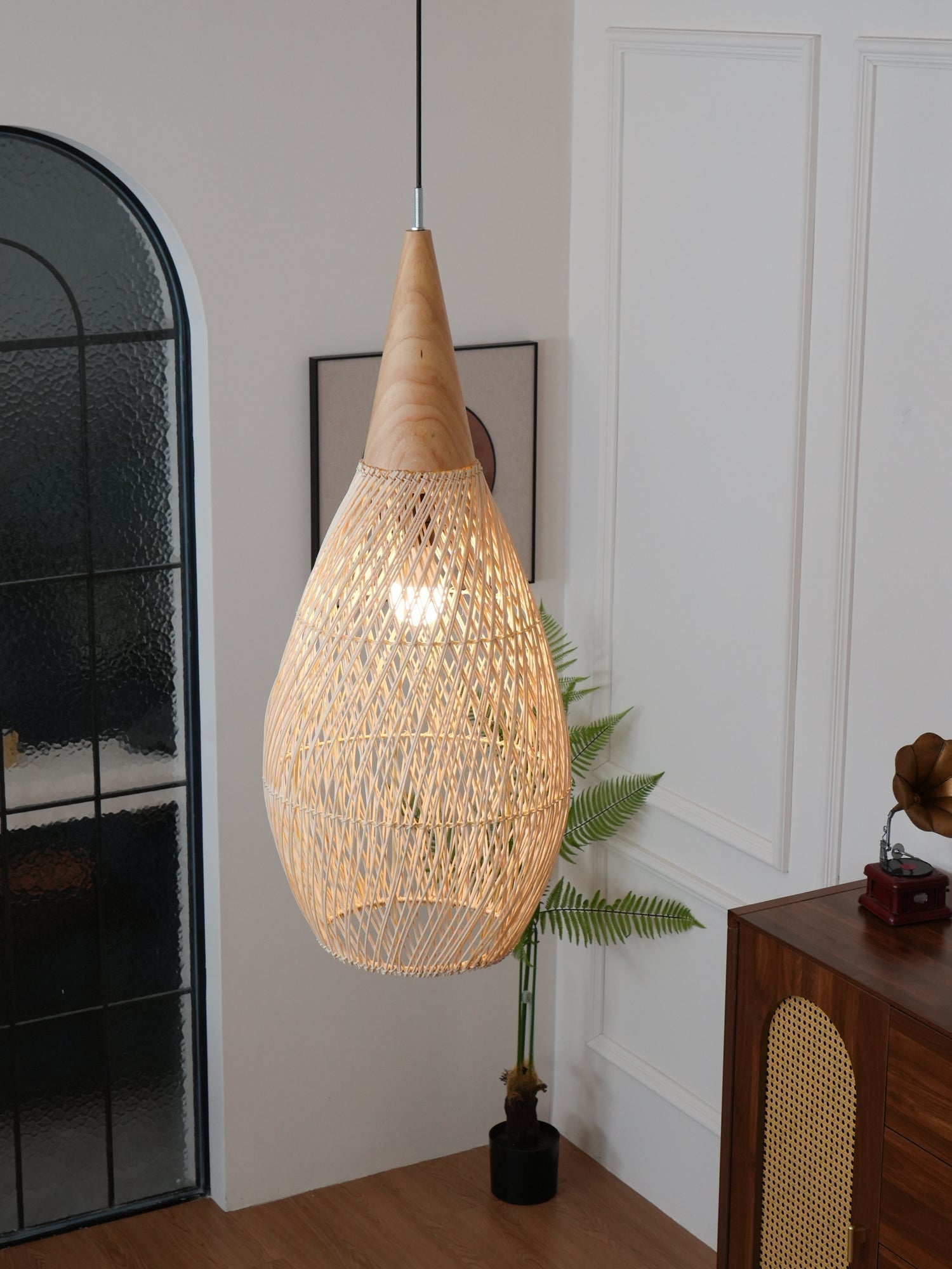 Braided Rattan Pendant Lamp - Lamp Outdoor