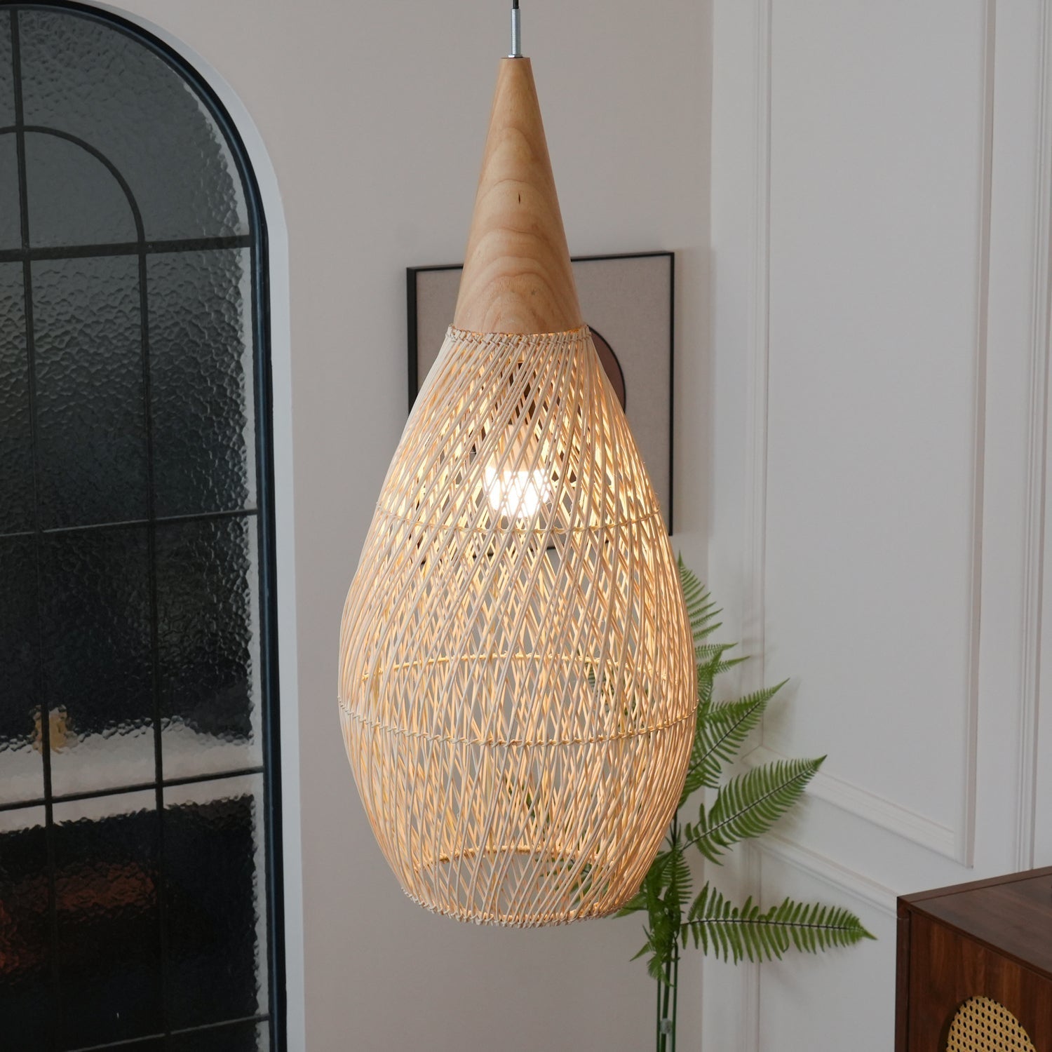 Braided Rattan Pendant Lamp - Lamp Outdoor