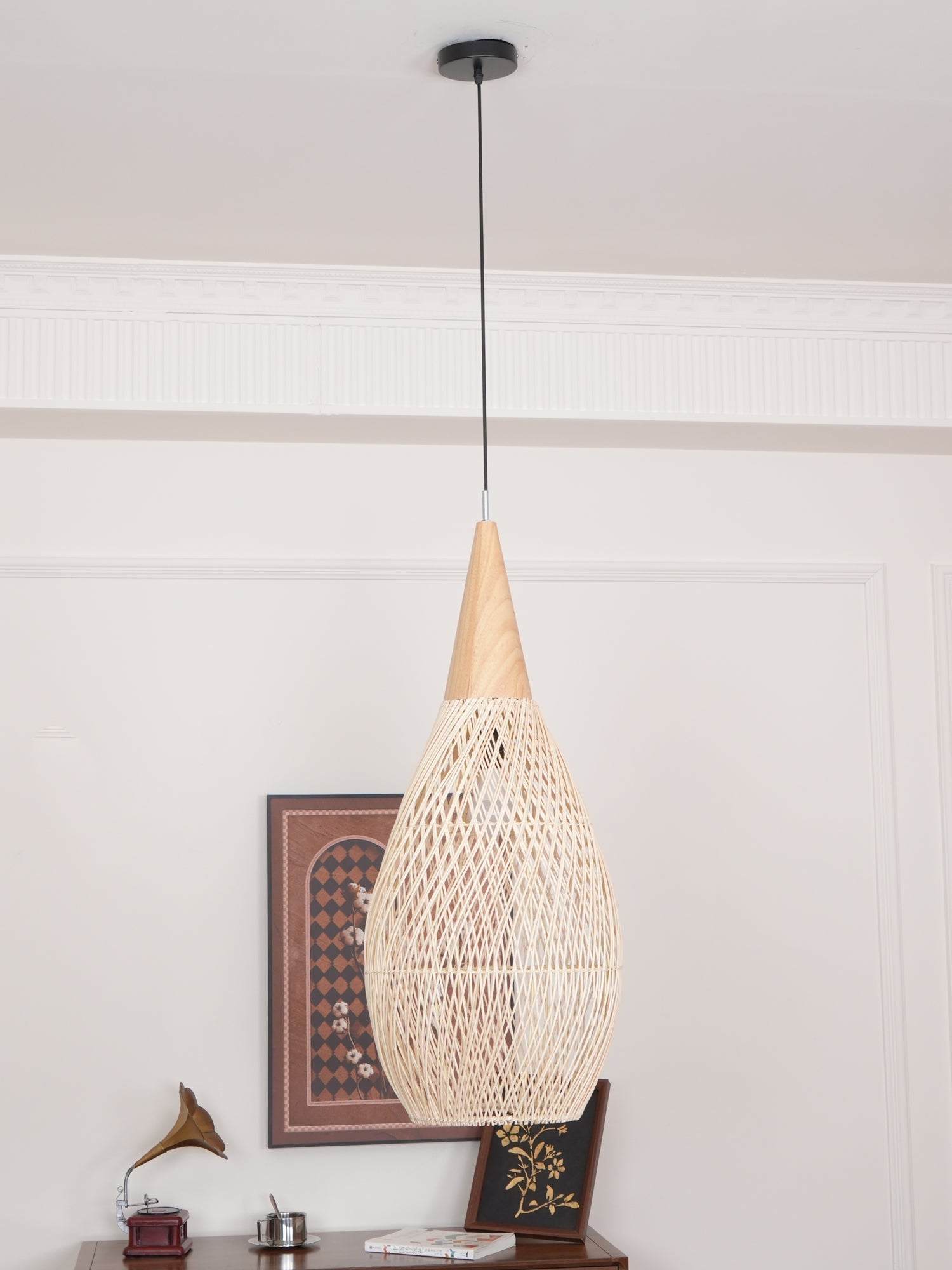Braided Rattan Pendant Lamp - Lamp Outdoor