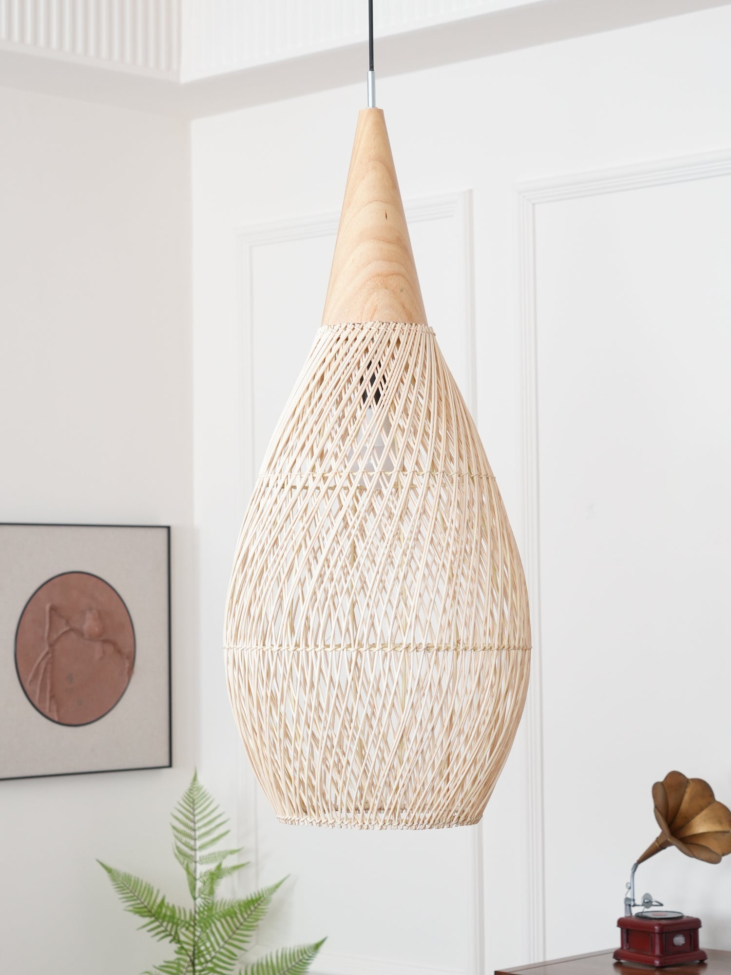 Braided Rattan Pendant Lamp - Lamp Outdoor
