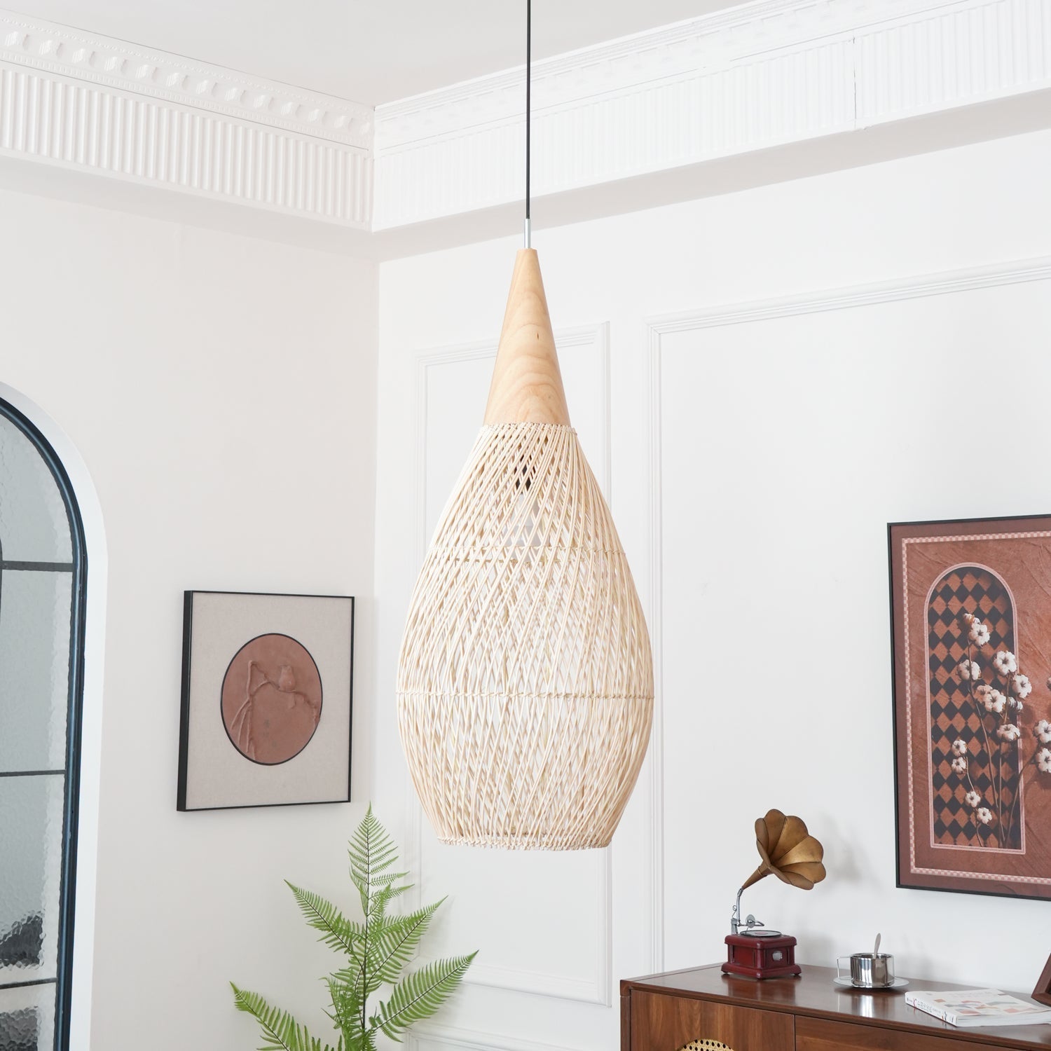 Braided Rattan Pendant Lamp - Lamp Outdoor