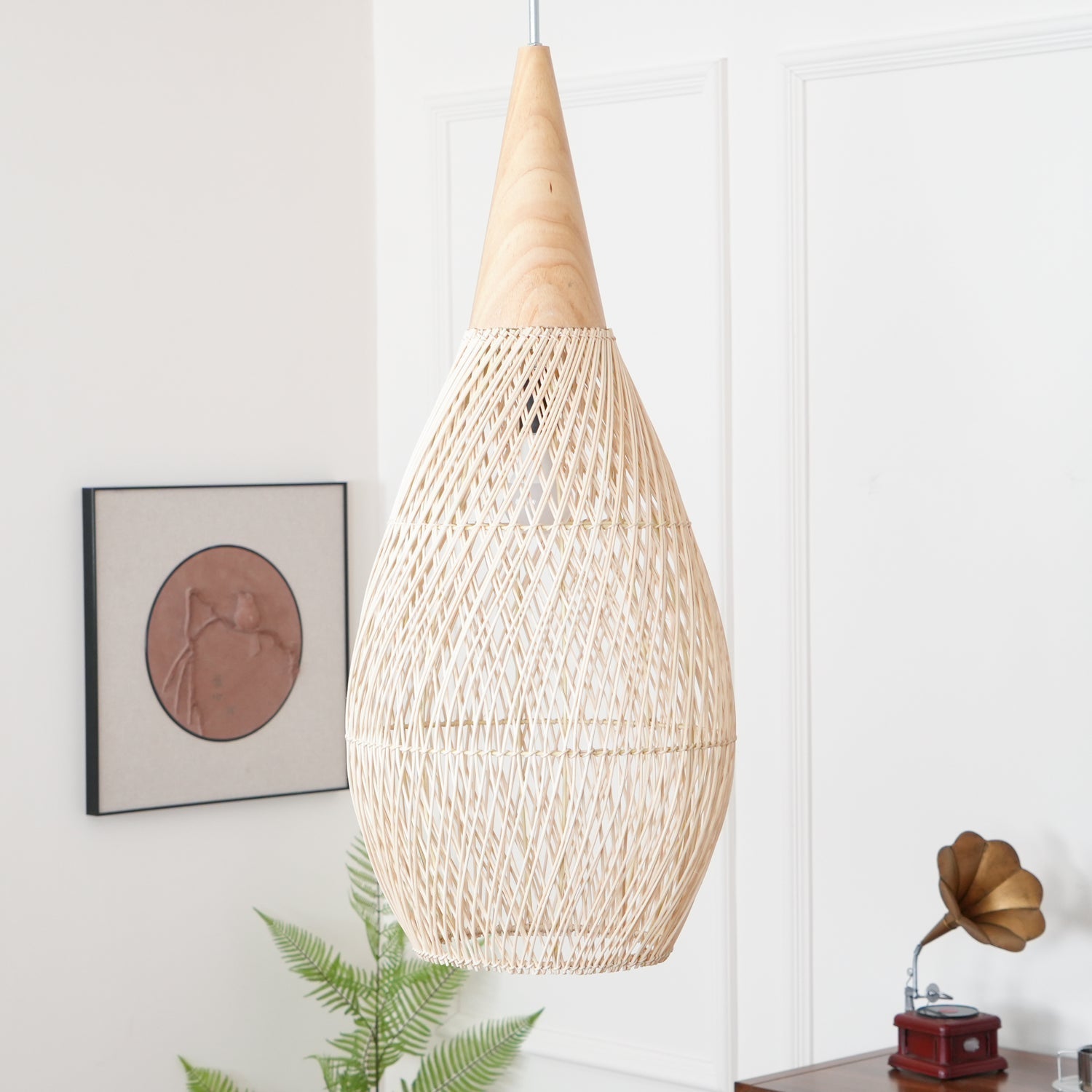 Braided Rattan Pendant Lamp - Lamp Outdoor