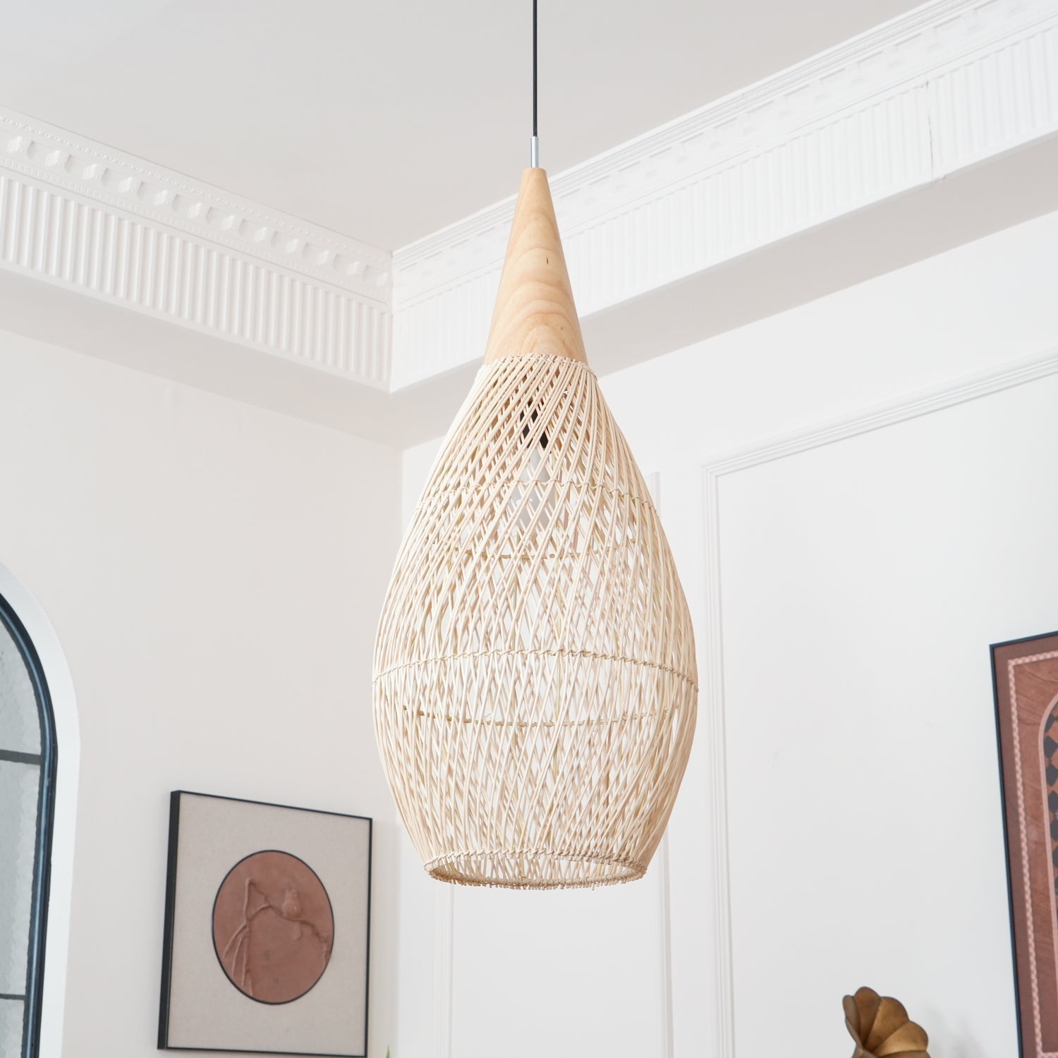 Braided Rattan Pendant Lamp - Lamp Outdoor