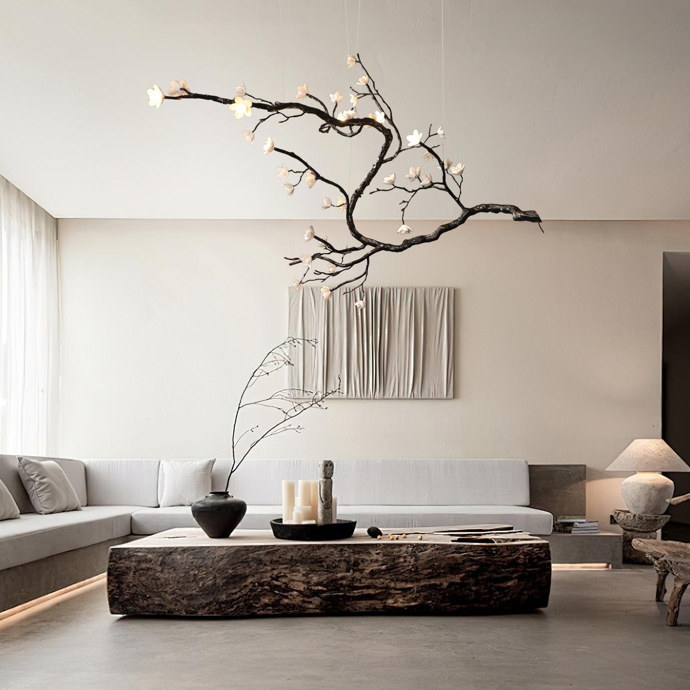 Aurora Chandelier Branch Floral Organic - Lamp Outdoor