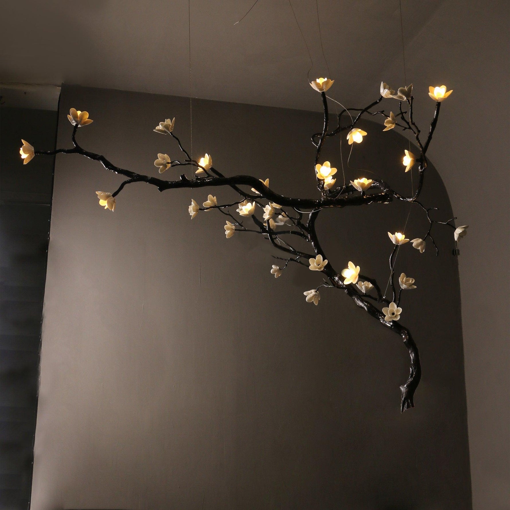 Aurora Chandelier Branch Floral Organic - Lamp Outdoor