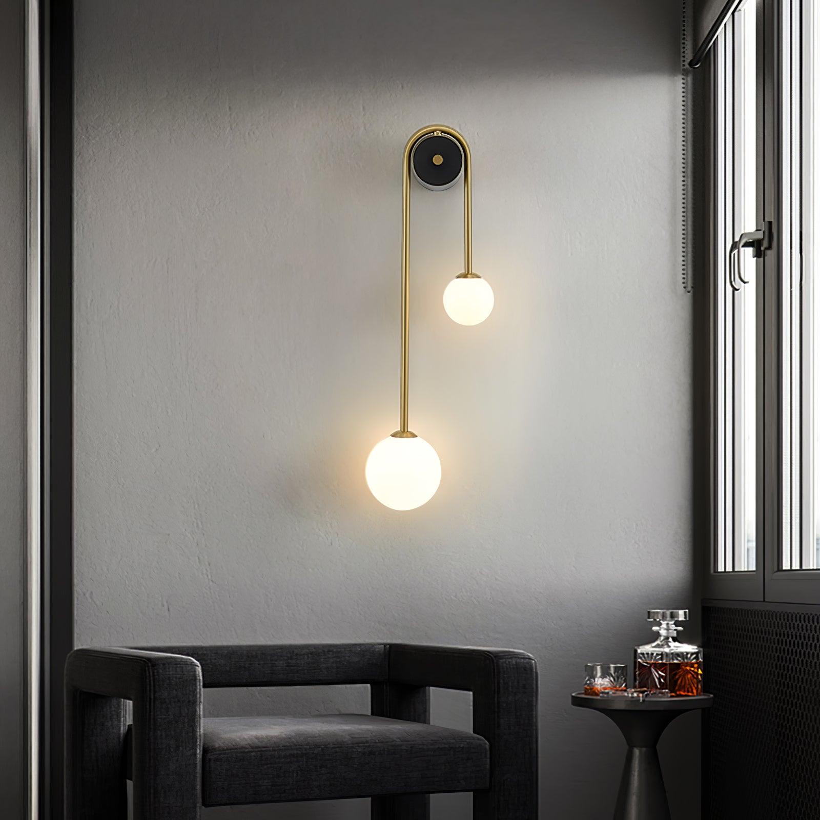 Brass Arc Wall Light - Lamp Outdoor