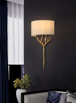 Ceryndir Antler Brass Wall Sconce - Lamp Outdoor