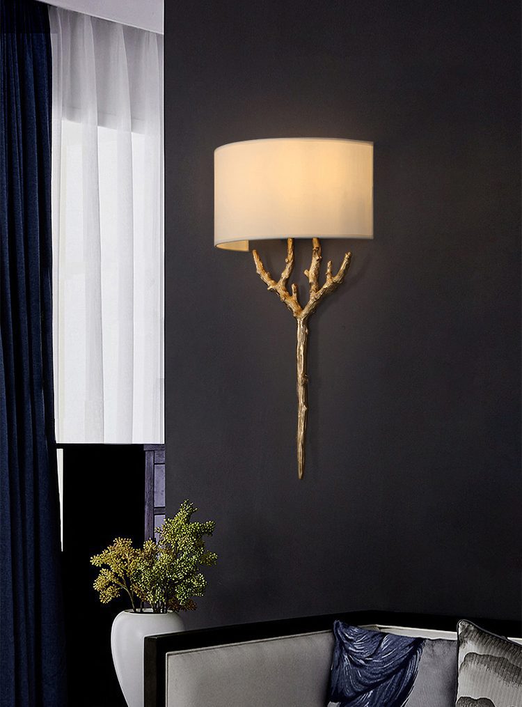 Ceryndir Antler Brass Wall Sconce - Lamp Outdoor