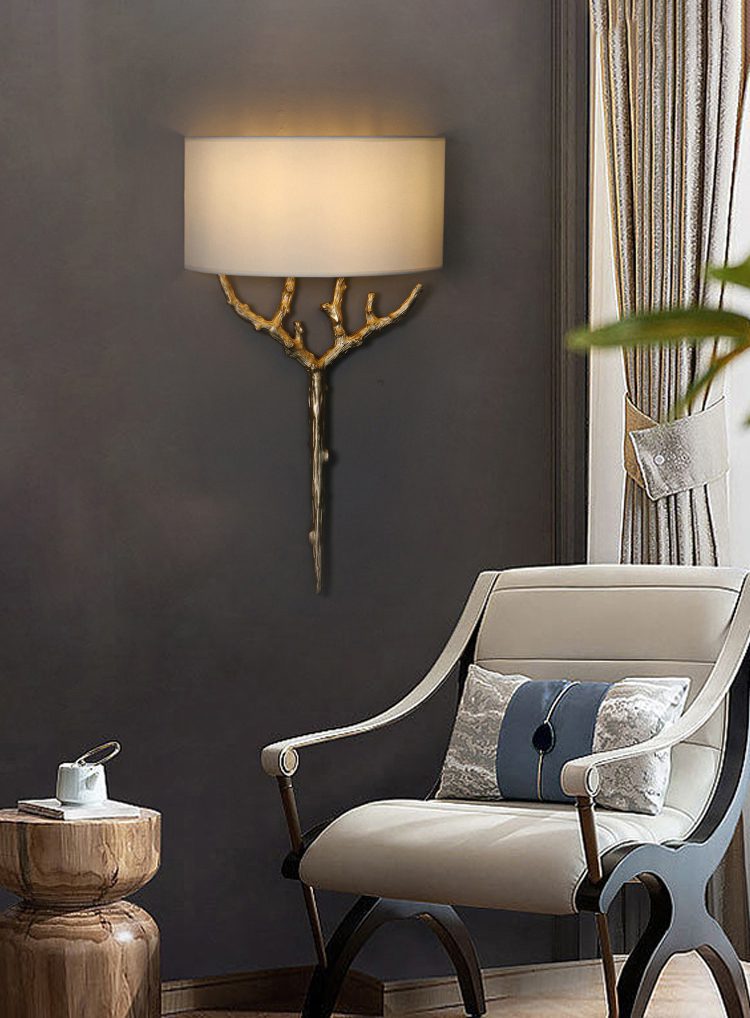 Ceryndir Antler Brass Wall Sconce - Lamp Outdoor