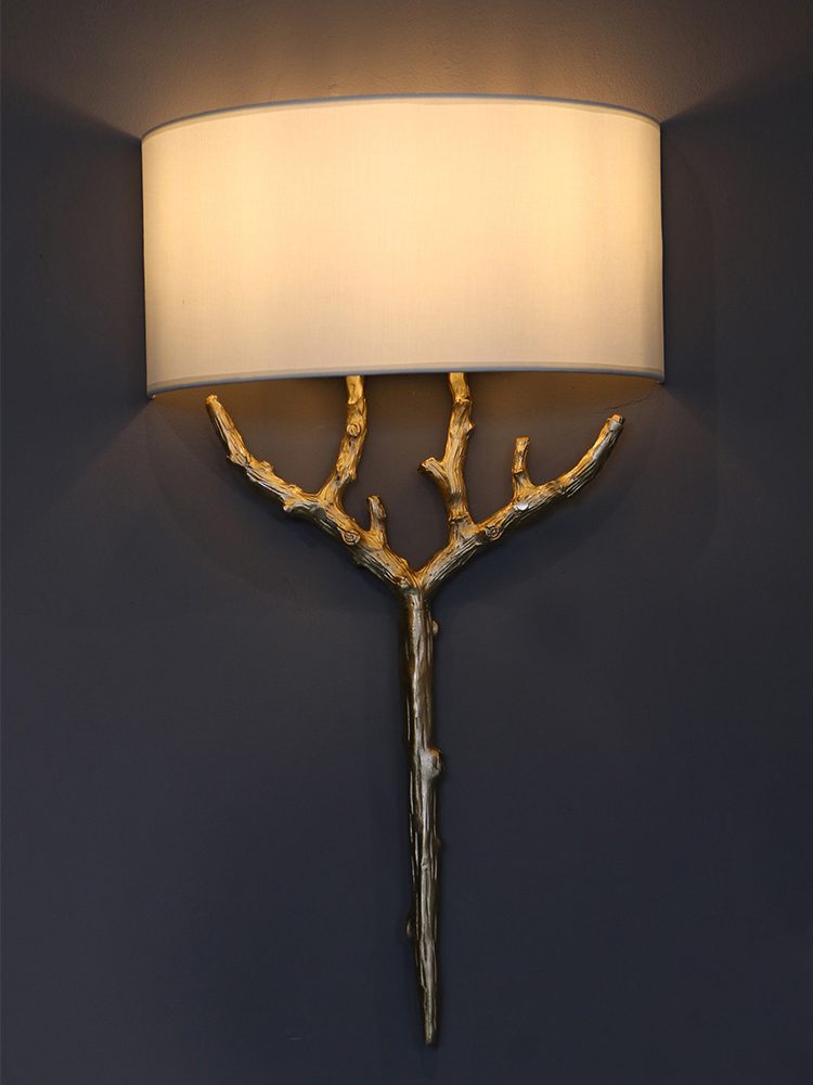 Ceryndir Antler Brass Wall Sconce - Lamp Outdoor