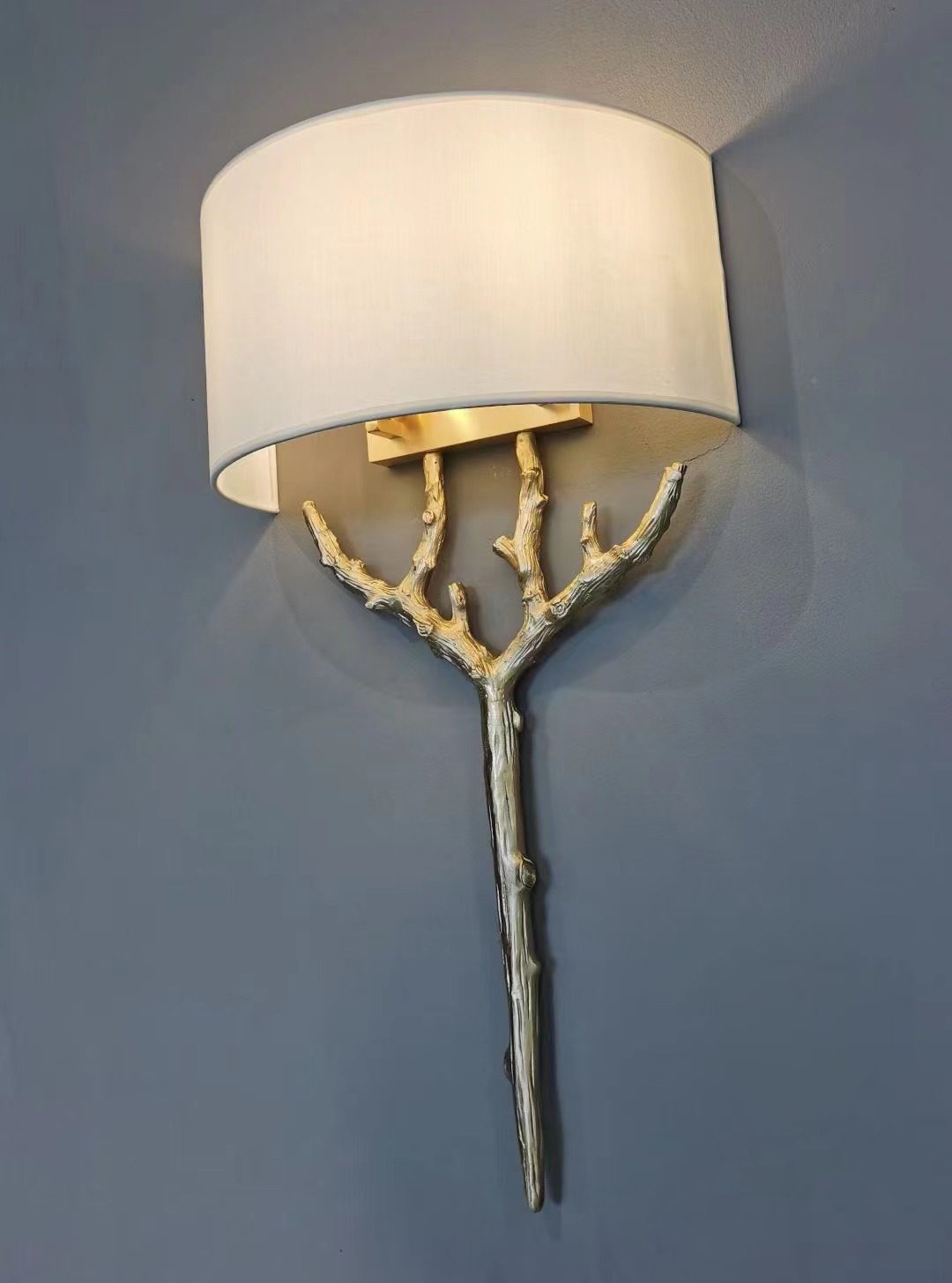 Ceryndir Antler Brass Wall Sconce - Lamp Outdoor