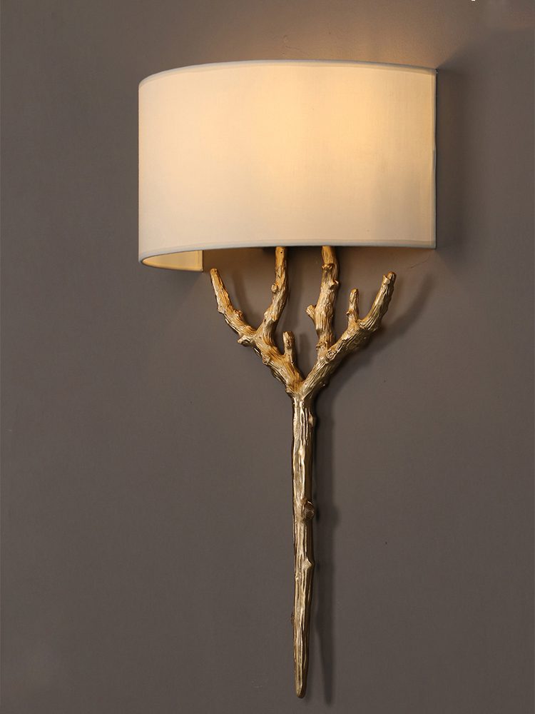 Ceryndir Antler Brass Wall Sconce - Lamp Outdoor