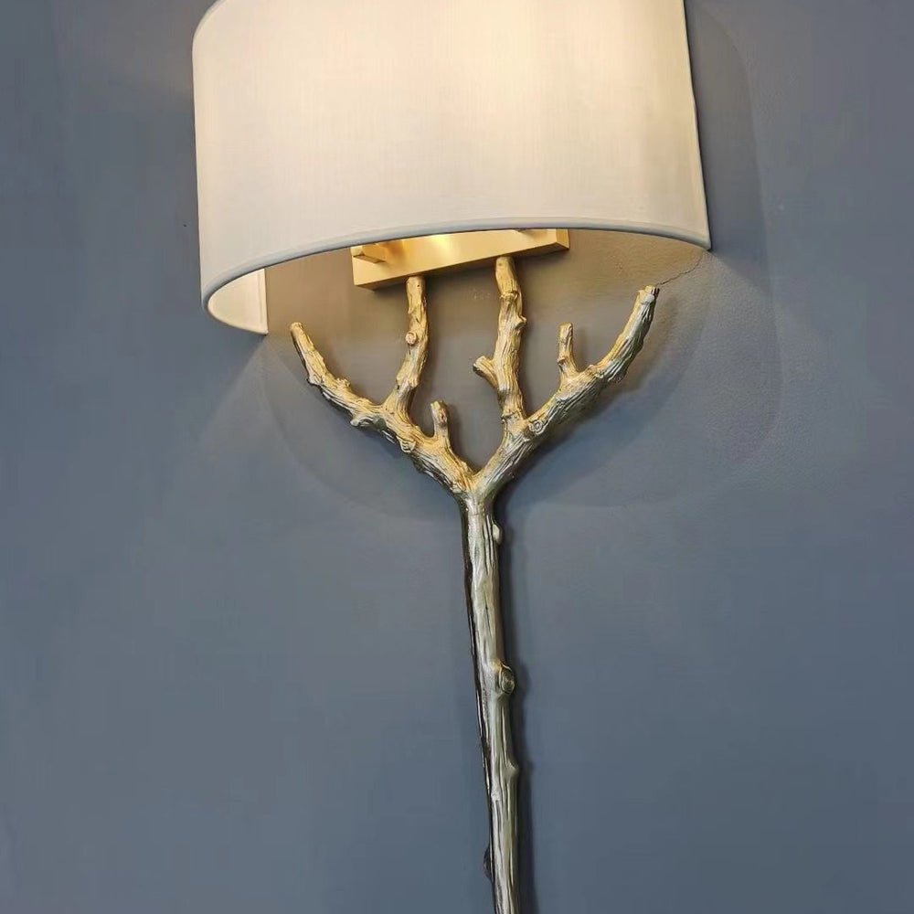 Ceryndir Antler Brass Wall Sconce - Lamp Outdoor
