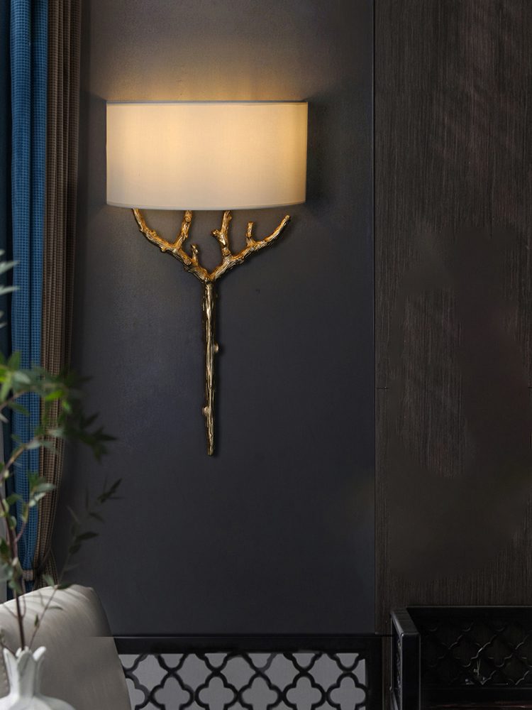 Ceryndir Antler Brass Wall Sconce - Lamp Outdoor