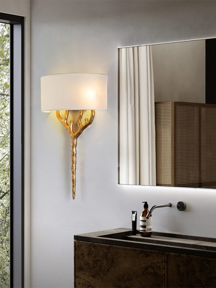 Ceryndir Antler Brass Wall Sconce - Lamp Outdoor