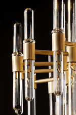 Solara Chandelier Antique Brass Starburst - Letslighting