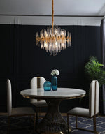 Solara Chandelier Antique Brass Starburst - Letslighting