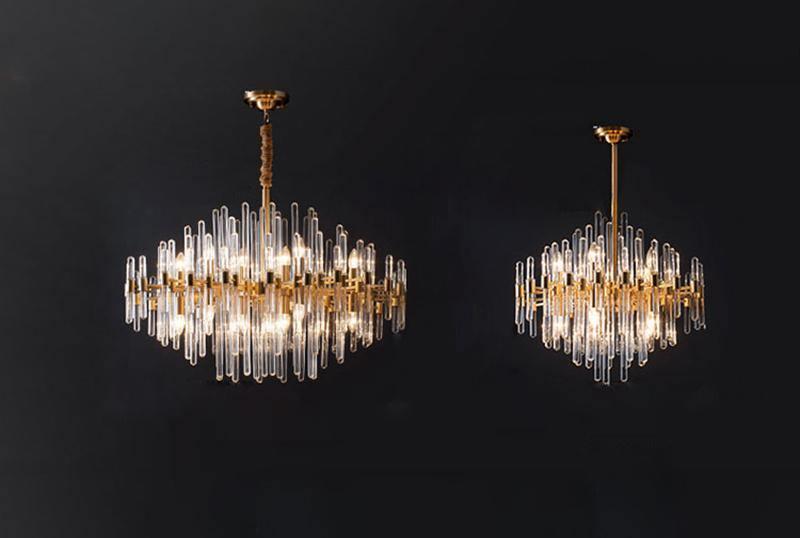 Solara Chandelier Antique Brass Starburst - Letslighting