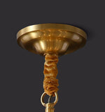 Solara Chandelier Antique Brass Starburst - Letslighting