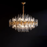Solara Chandelier Antique Brass Starburst - Letslighting