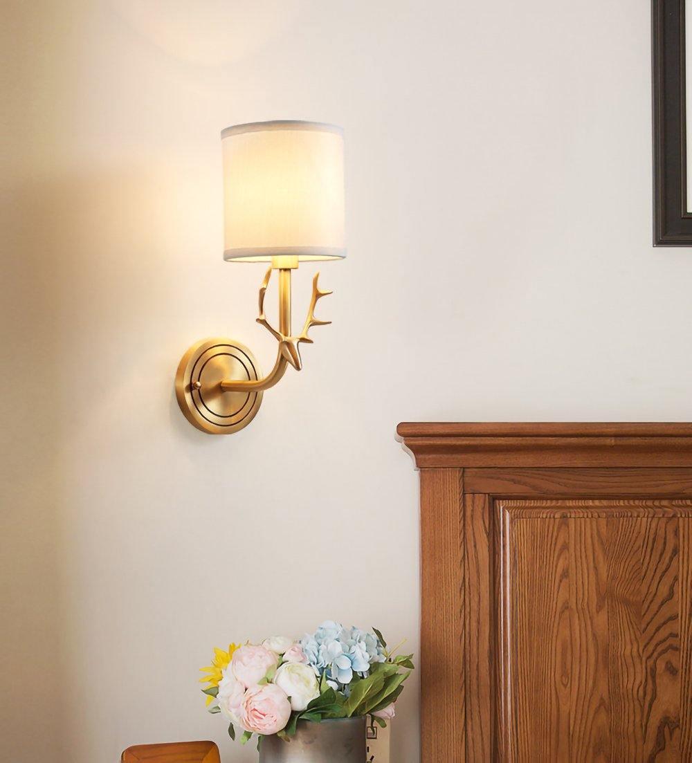 Brass Deer Head Wall Light - Lamp Outdoor