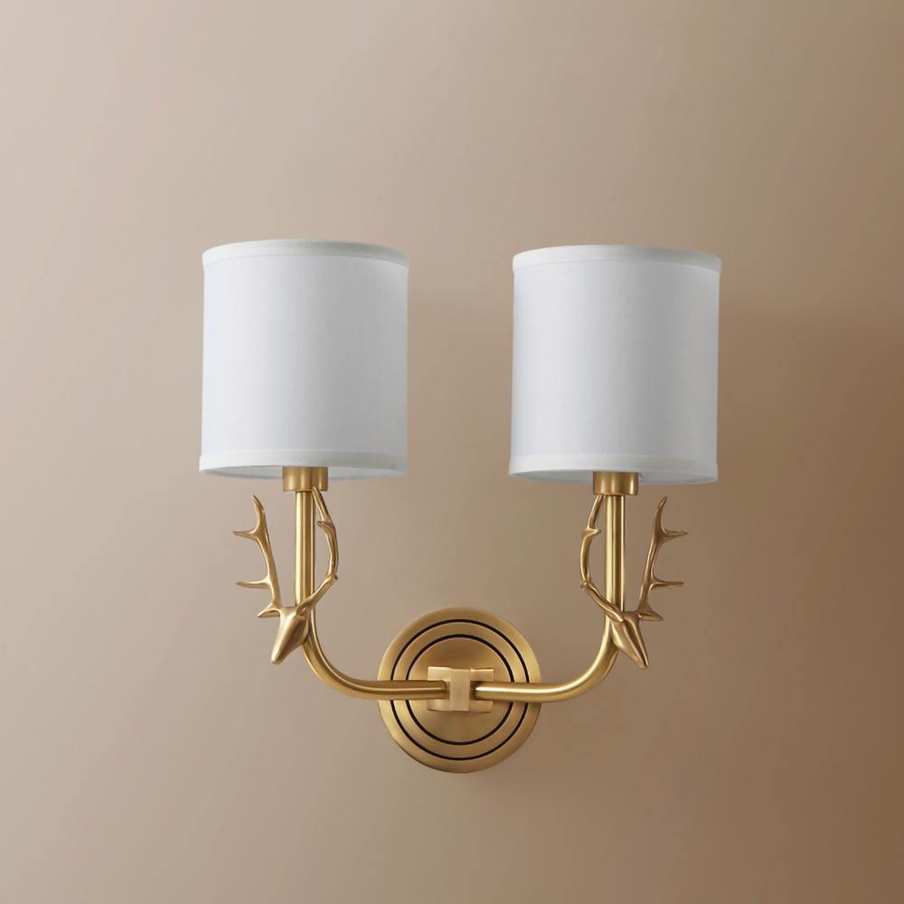 Brass Deer Head Wall Light - Lamp Outdoor