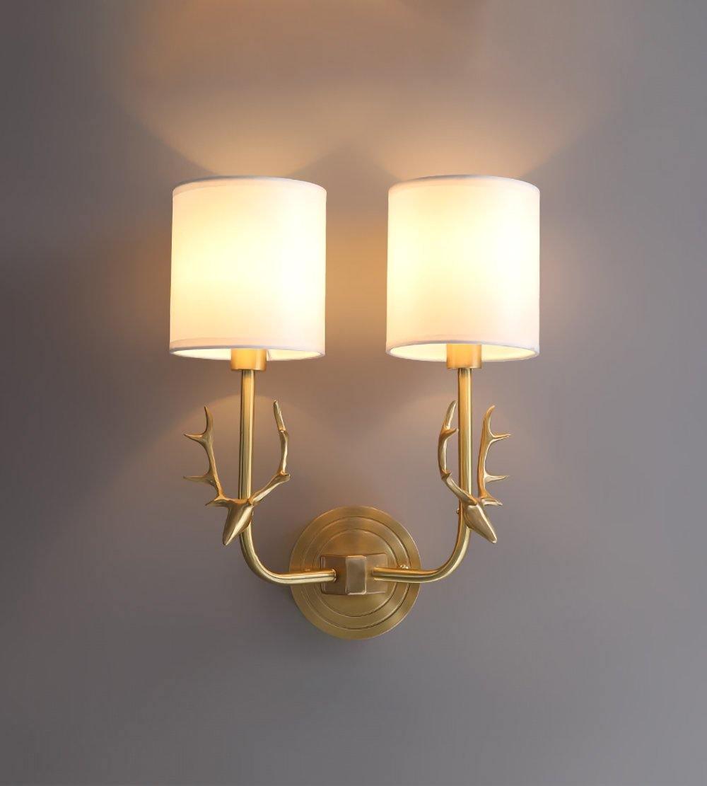Brass Deer Head Wall Light - Lamp Outdoor