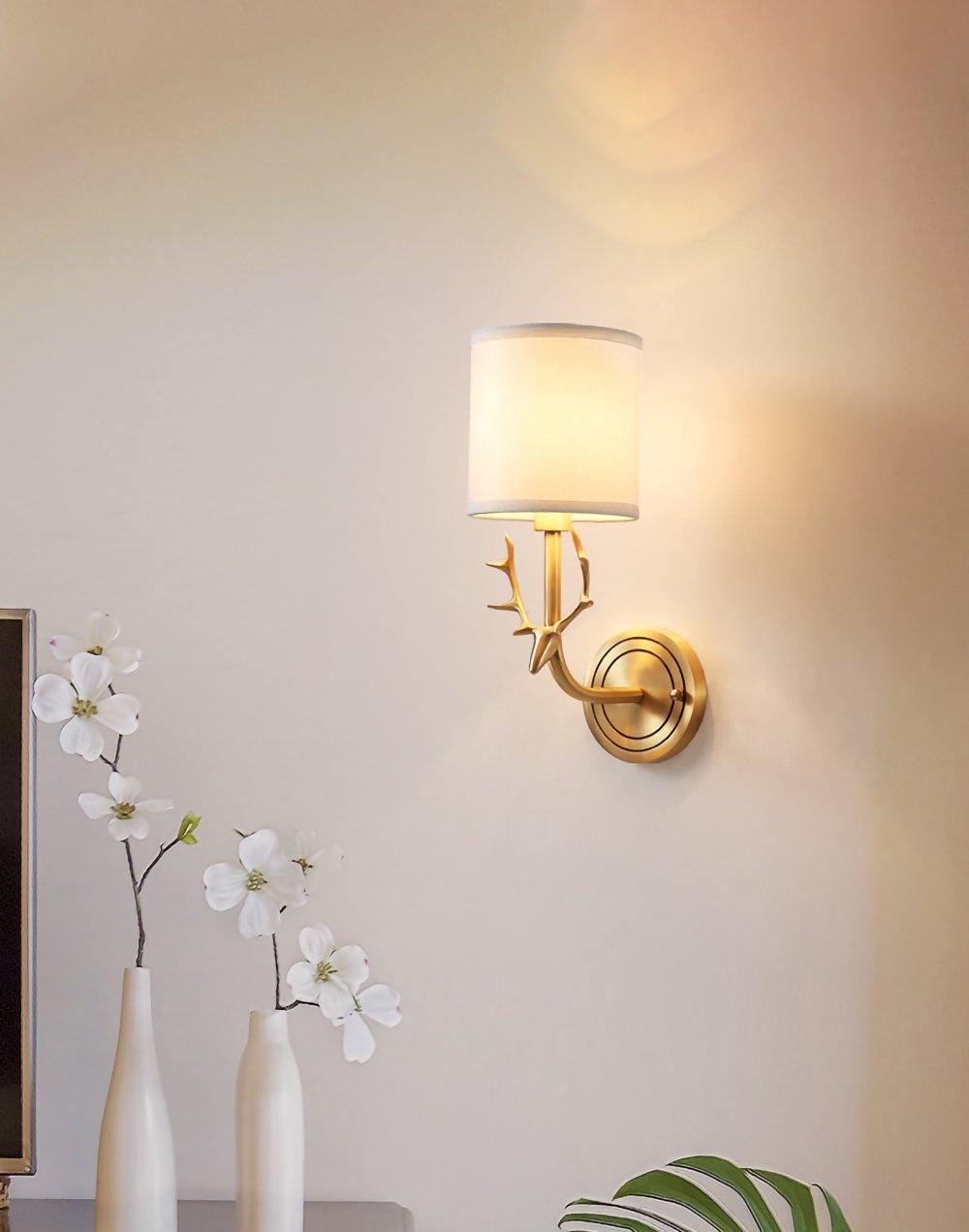 Brass Deer Head Wall Light - Lamp Outdoor