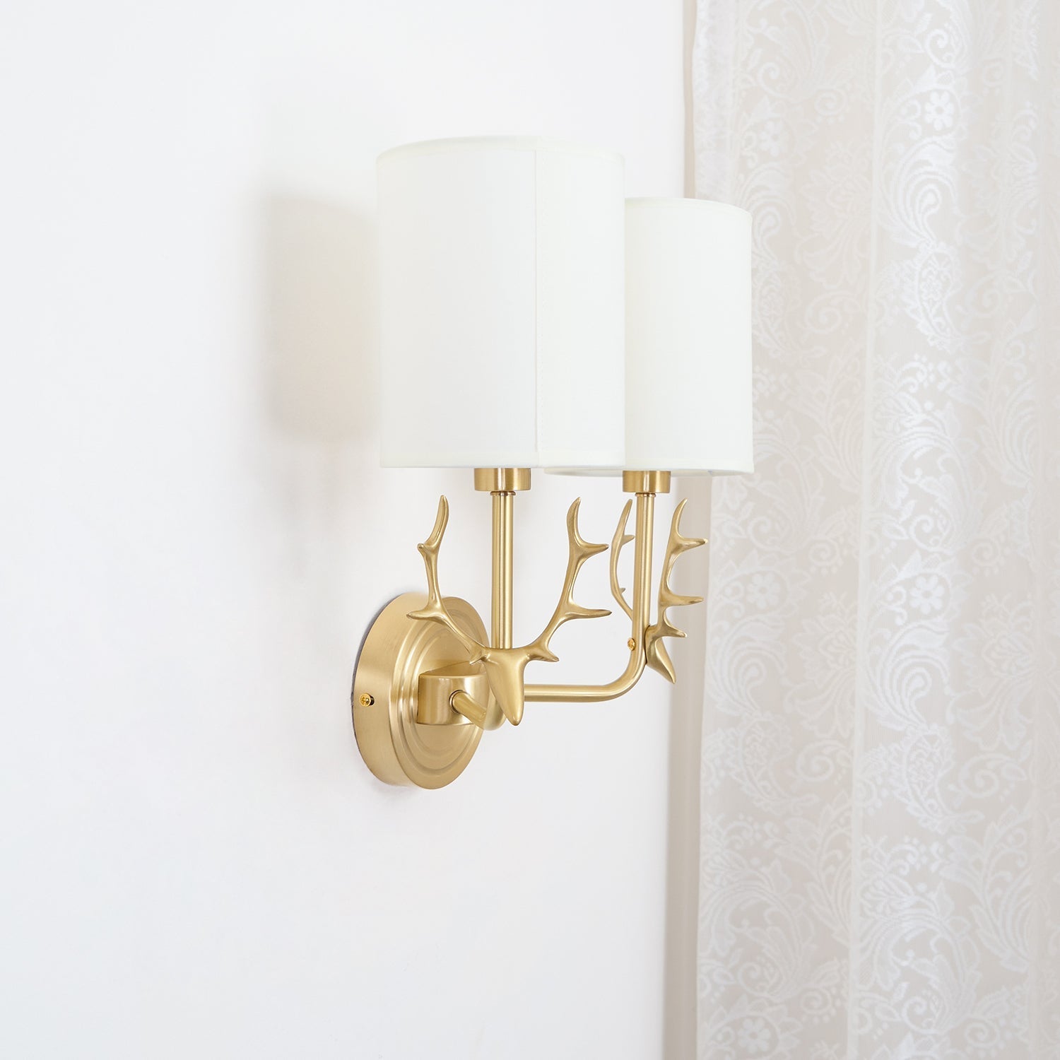 Brass Deer Head Wall Light - Lamp Outdoor