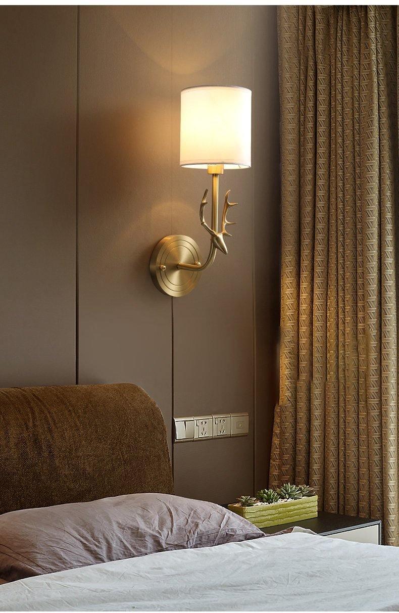 Brass Deer Head Wall Light - Lamp Outdoor