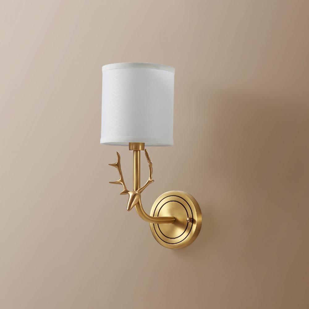 Brass Deer Head Wall Light - Lamp Outdoor