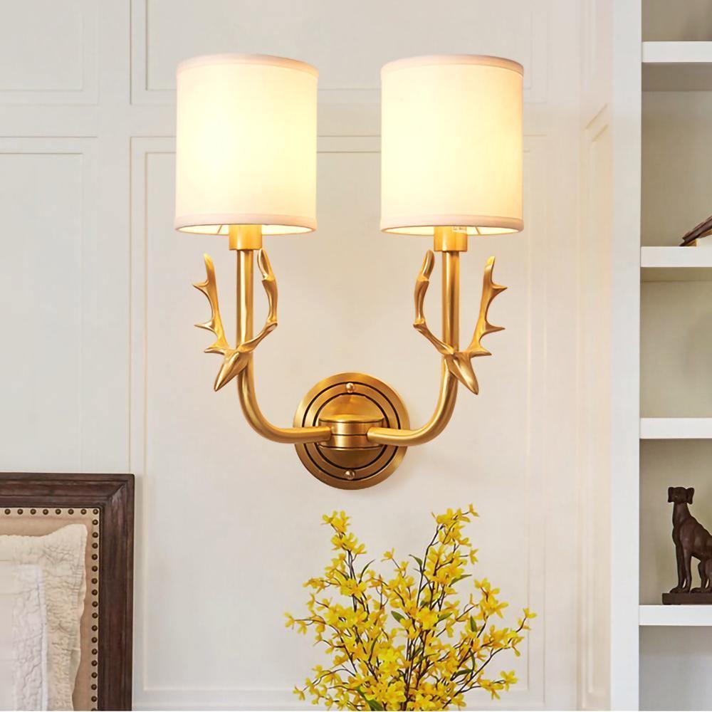 Brass Deer Head Wall Light - Lamp Outdoor