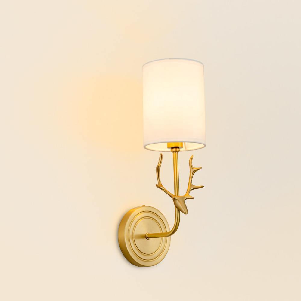 Brass Deer Head Wall Light - Lamp Outdoor