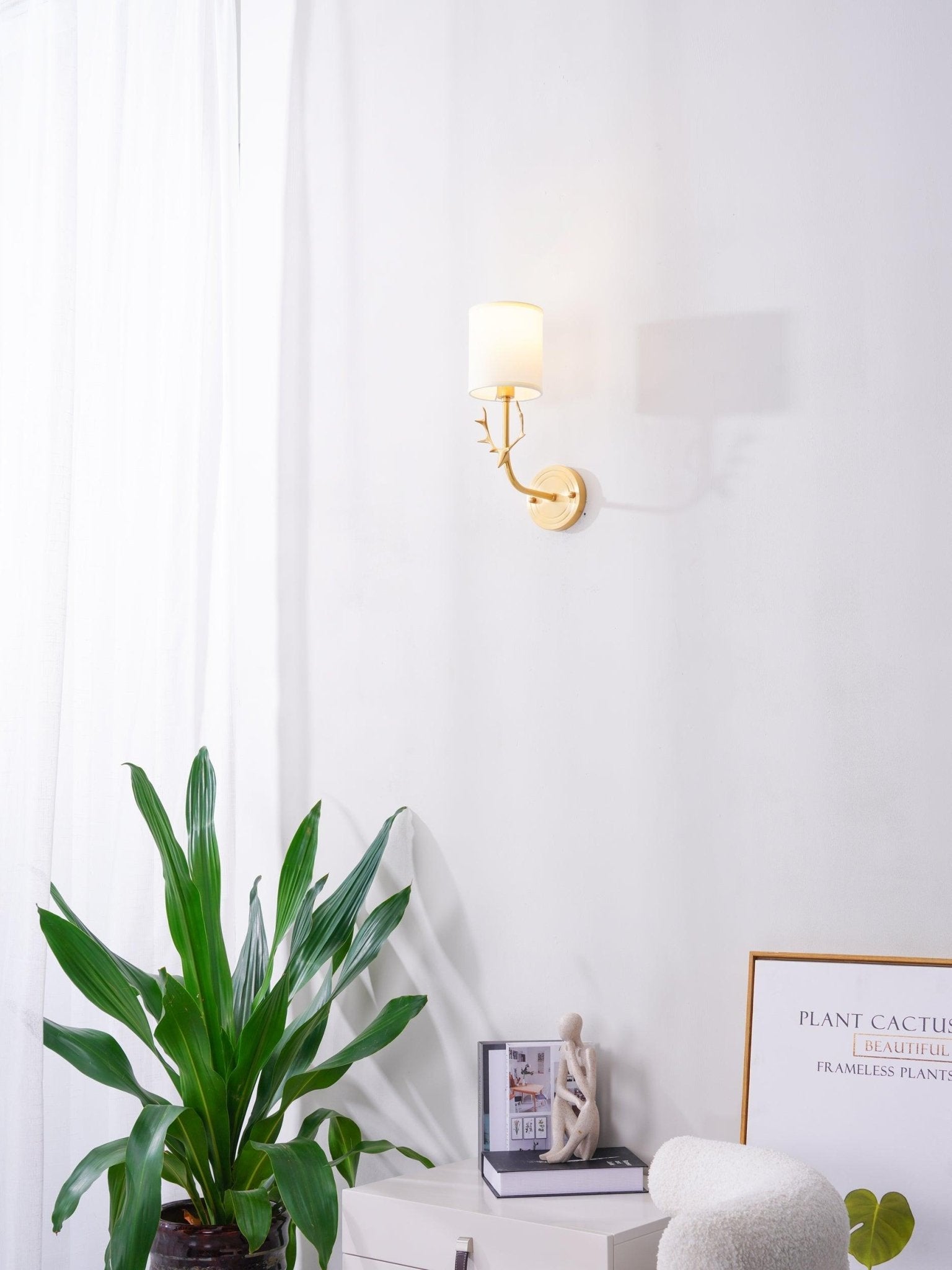Brass Deer Head Wall Light - Lamp Outdoor