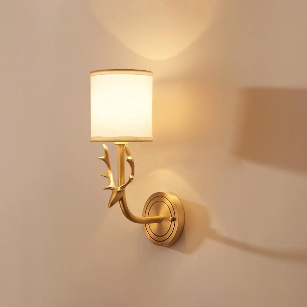 Brass Deer Head Wall Light - Lamp Outdoor