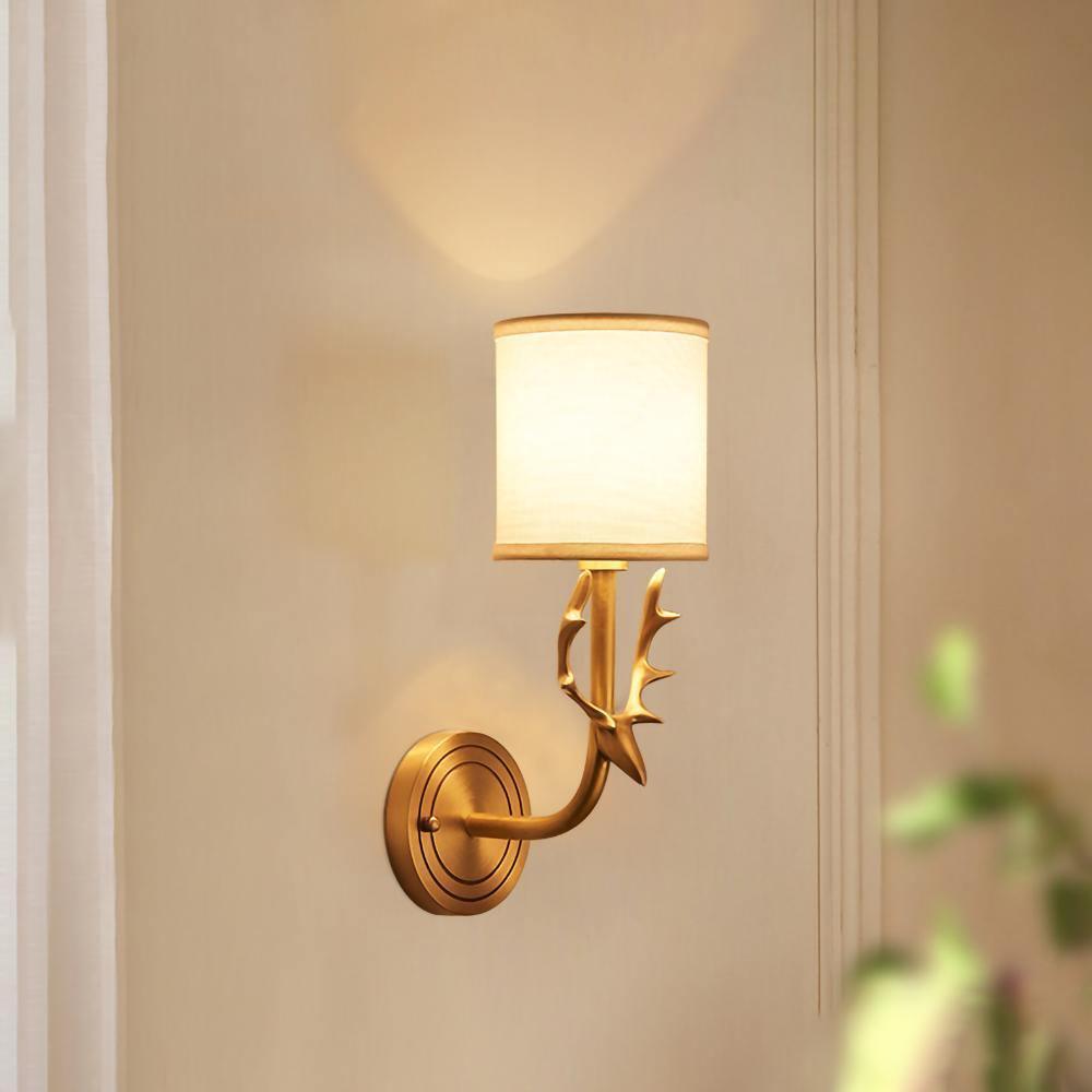 Brass Deer Head Wall Light - Lamp Outdoor