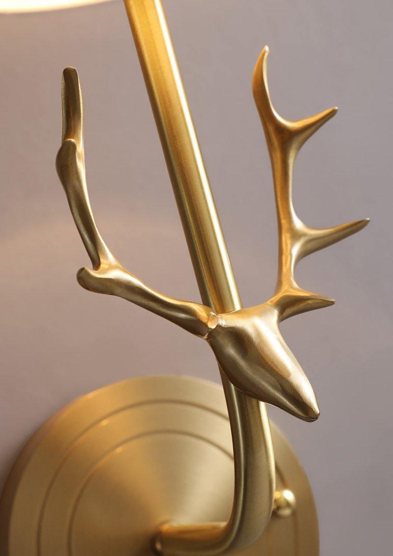 Brass Deer Head Wall Light - Lamp Outdoor