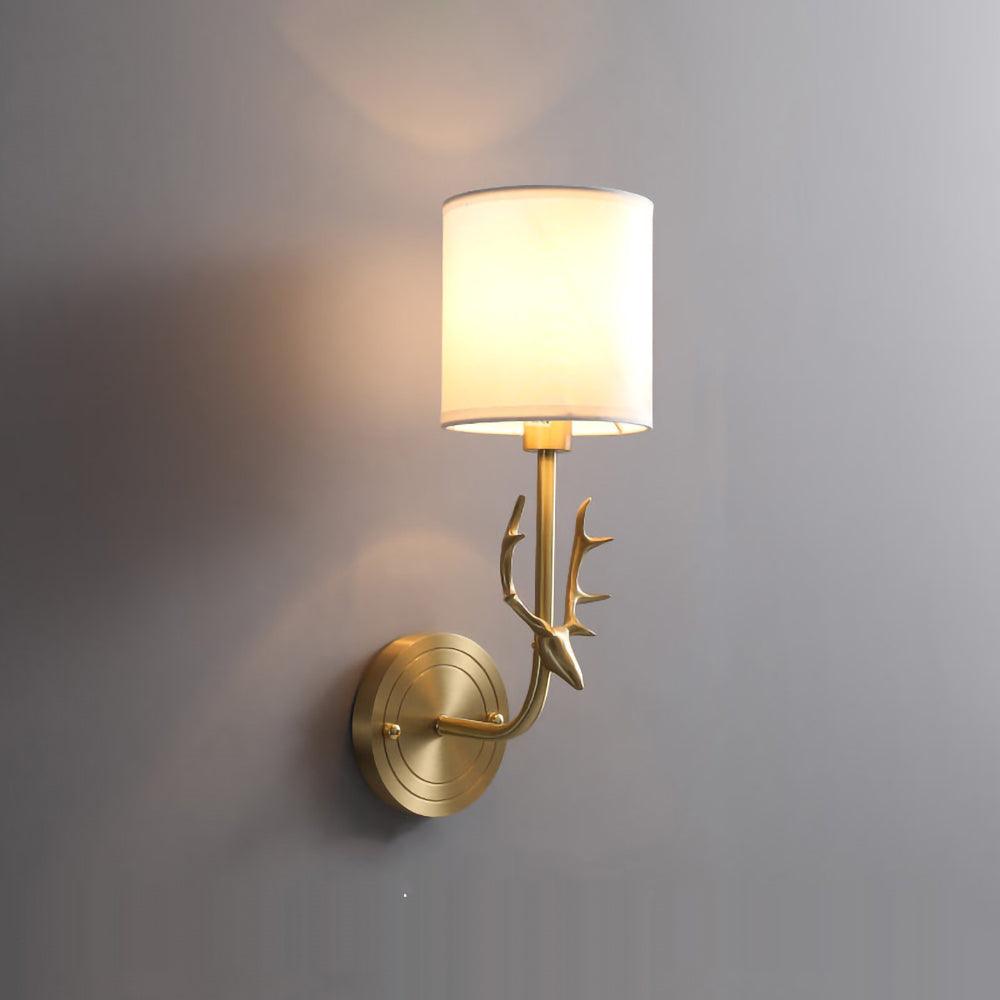 Brass Deer Head Wall Light - Lamp Outdoor
