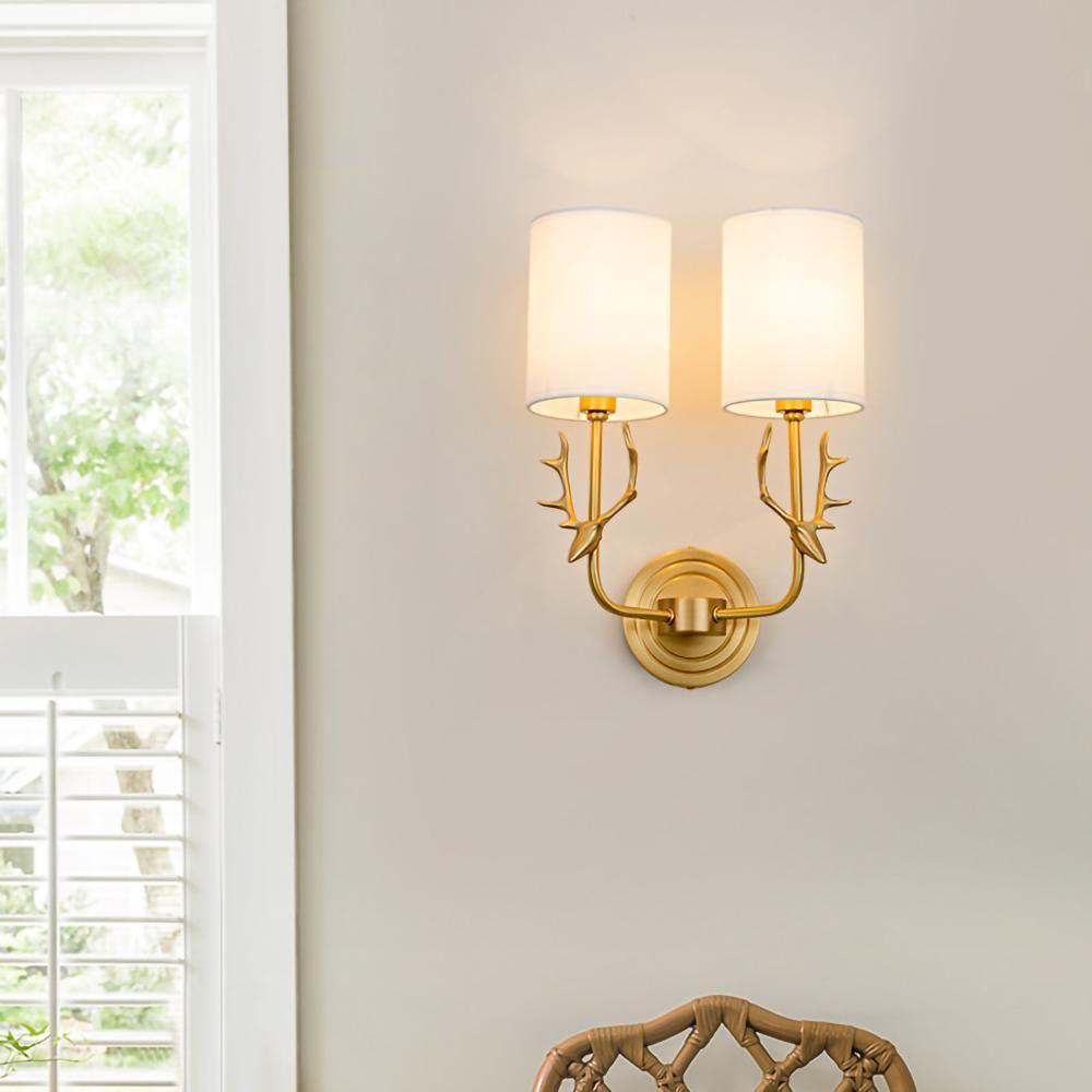 Brass Deer Head Wall Light - Lamp Outdoor