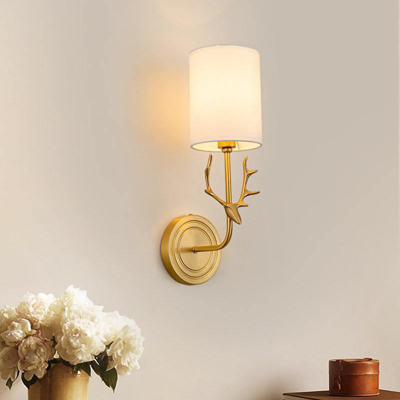 Brass Deer Head Wall Light - Lamp Outdoor