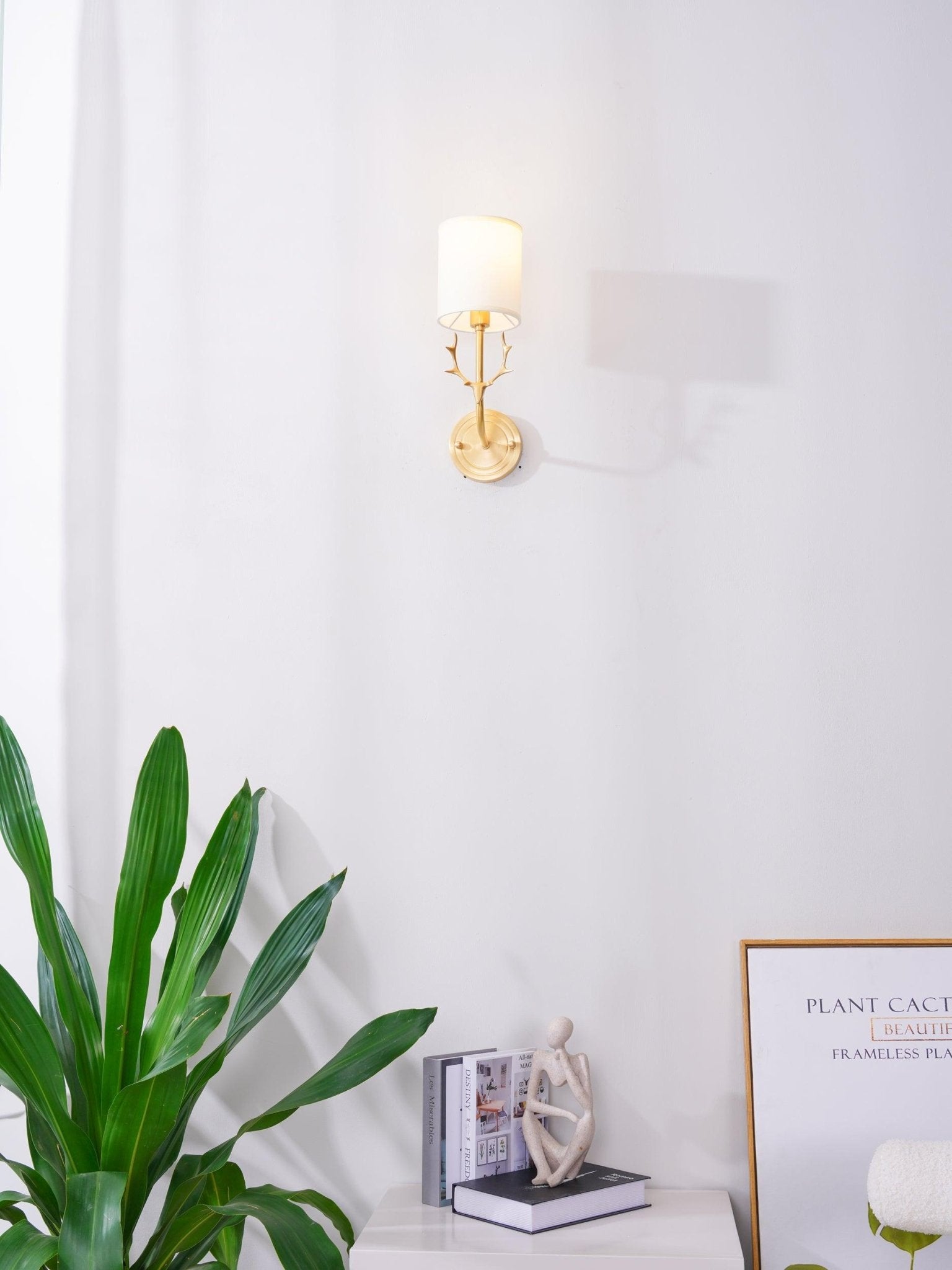 Brass Deer Head Wall Light - Lamp Outdoor